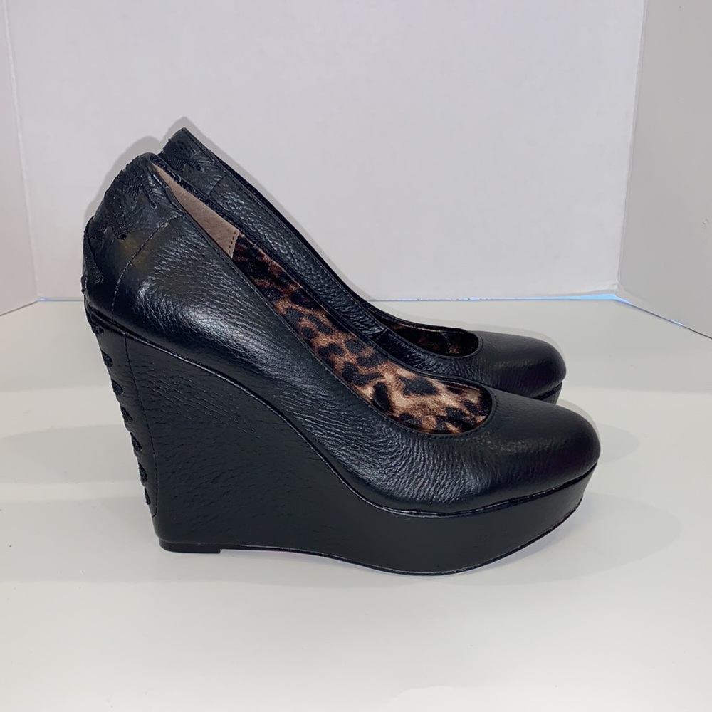 Betsey Johnson Black Wedges - Picture 3 of 5
